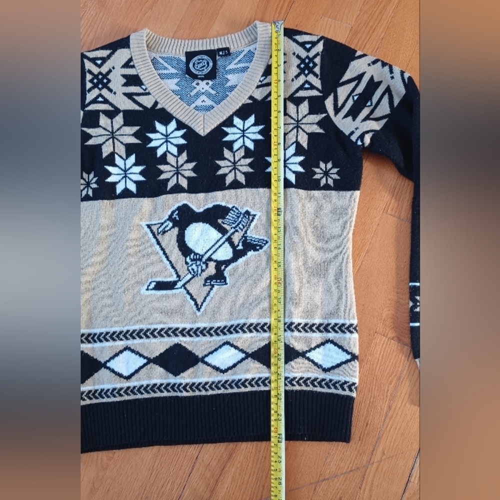 Pittsburg Penguins NHL Small Winter Christmas Holiday Sweater - Picture 6 of 11